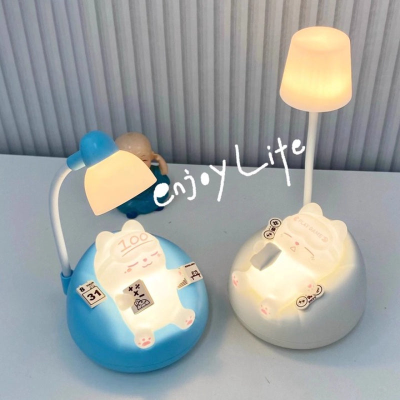 [Modern Cat Night Light] 2pcs USB Rechargeable Cat Night Light with 3-Level Brightness Adjustment | Touch Control, Modern Anime-Themed Design, Pat Light, Decompression Light, Atmosphere Light, Ideal for Bedroom Decor - Rechargeable Lithium Battery