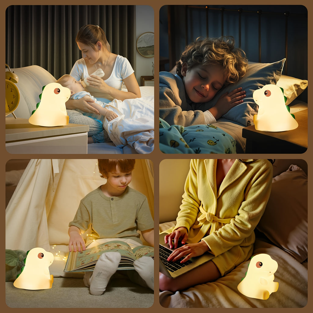 Soothing Sleep Light, Little Dinosaur Unicorn, Silicone Patting Night Light, Baby Feeding, Eye Protection, Bedroom Bedhead, Sleep Desk Lamp