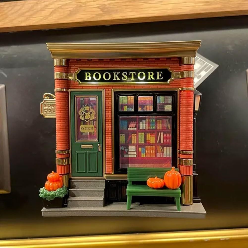 Bookstore Wallflower Project Night Light - Battery-Free Plug-In Wall-Mounted LED Bookstore Design with Glowing Book Display & Cozy Ambiance, Decorative Lighting for Reading Nook, Book Lover Gift, Safe Low Voltage (No Batteries/Electronics)