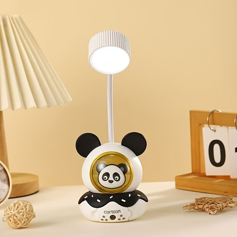 New Creative Cute Panda Shaped Indoor Light Desktop LED Charging Learning Protective Light USB Charging Mini Desk Lamp