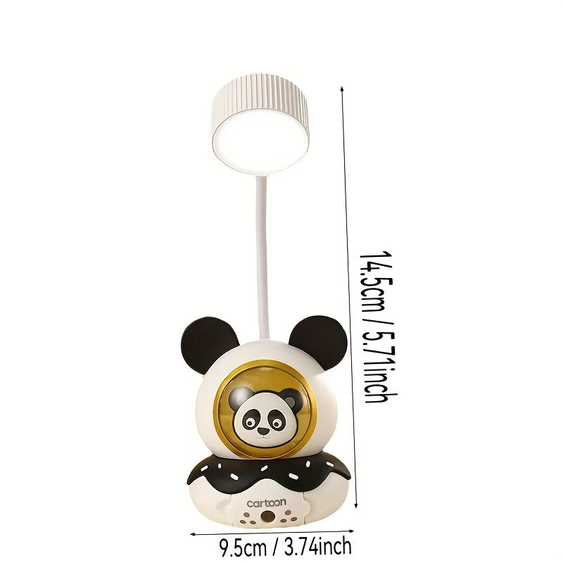 New Creative Cute Panda Shaped Indoor Light Desktop LED Charging Learning Protective Light USB Charging Mini Desk Lamp