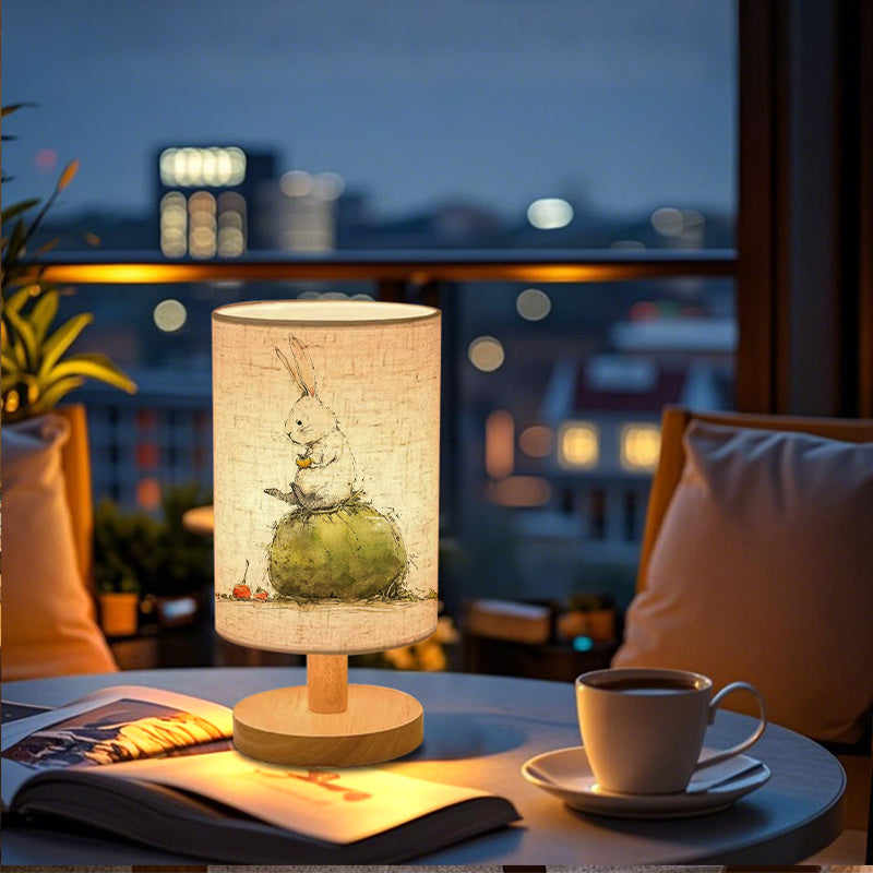 Creative Fabric Bedside Lamp with USB Plug, Cute Rabbit Atmosphere Light for Bedroom Sleep - Perfect Gift
