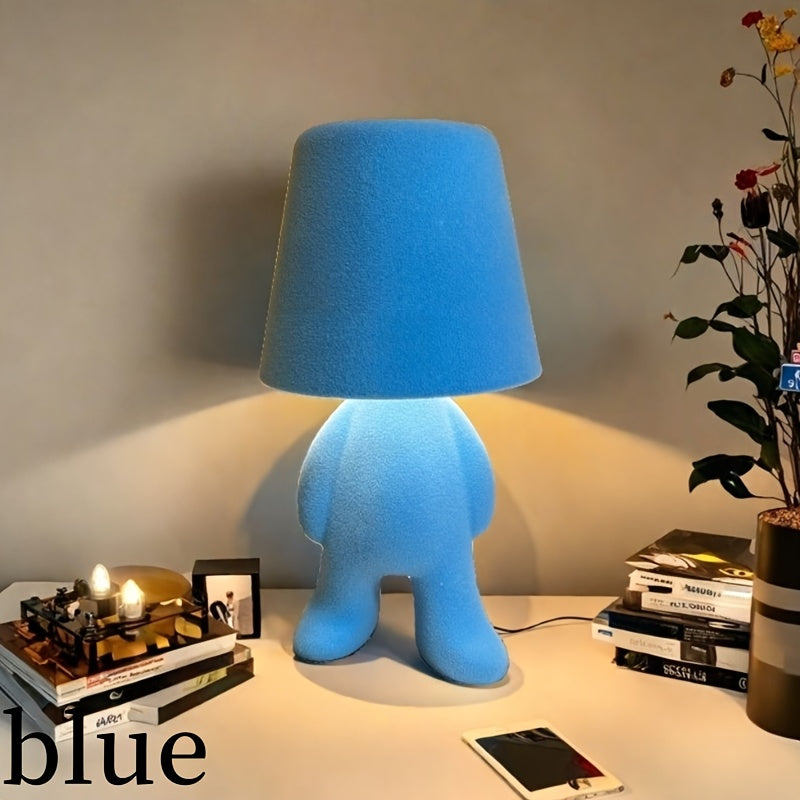 Modern Nordic Style LED Desk Lamp with Adjustable Brightness - USB Rechargeable Night Light, 4 Color Options (Red/Blue/Pink/Green), Sleek Minimalist Design for Bedroom, Office, or Living Room Decor, Desk Lamp for Office, Contemporary Lighting, Durable