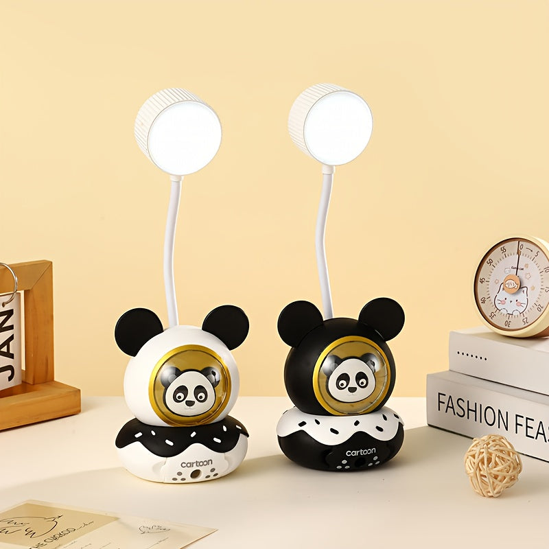 Cute Panda Desk Lamp for Eye Protection, Soft Light for Children's Desk Drawing, Good Lighting for Children, USB Charging with 4-hour Long Battery Life, Cartoon Panda Can Be Used As Indoor Ornament