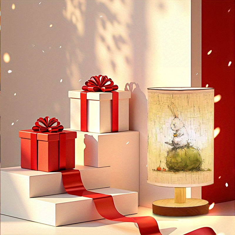 Creative Fabric Bedside Lamp with USB Plug, Cute Rabbit Atmosphere Light for Bedroom Sleep - Perfect Gift