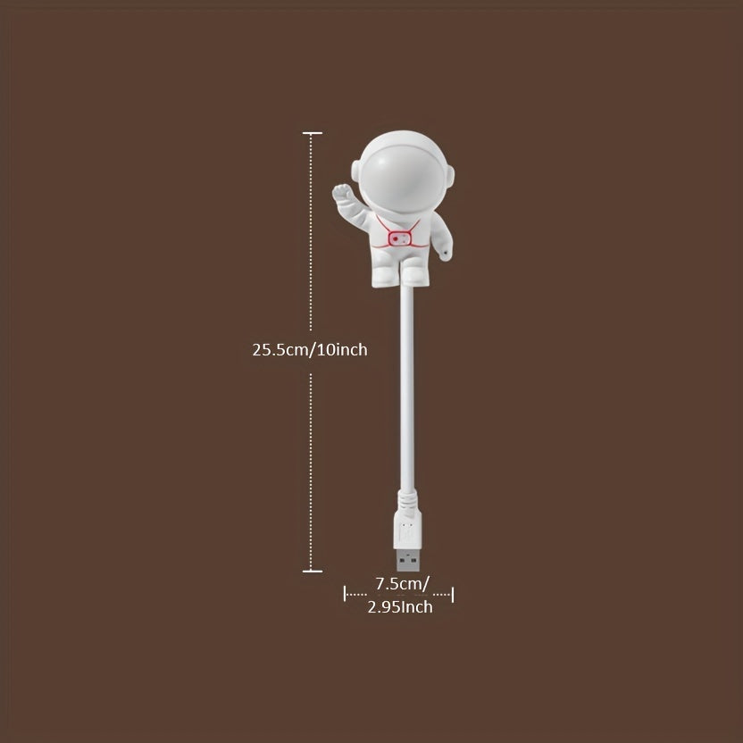 Mini LED Astronaut USB Night Light with Voice Control, Dimmable Sound Sensor, Eyes Protection for Bedroom Reading Desk Lamp, Smart Lights for Home Decor, Living Room, Halloween, Christmas, Wedding Decor, Wall Decor, Travel, Camping, Party, Perfect Gift