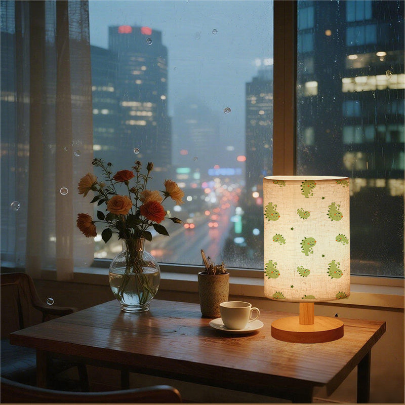 1pc Cute Dinosaur Pattern Table Lamp, USB Powered, Warm Ambient Light for Home Decor, Push Button Control, Upward Lighting, No Battery Required, Suitable for Various Room Types, Dinosaur Room Decor