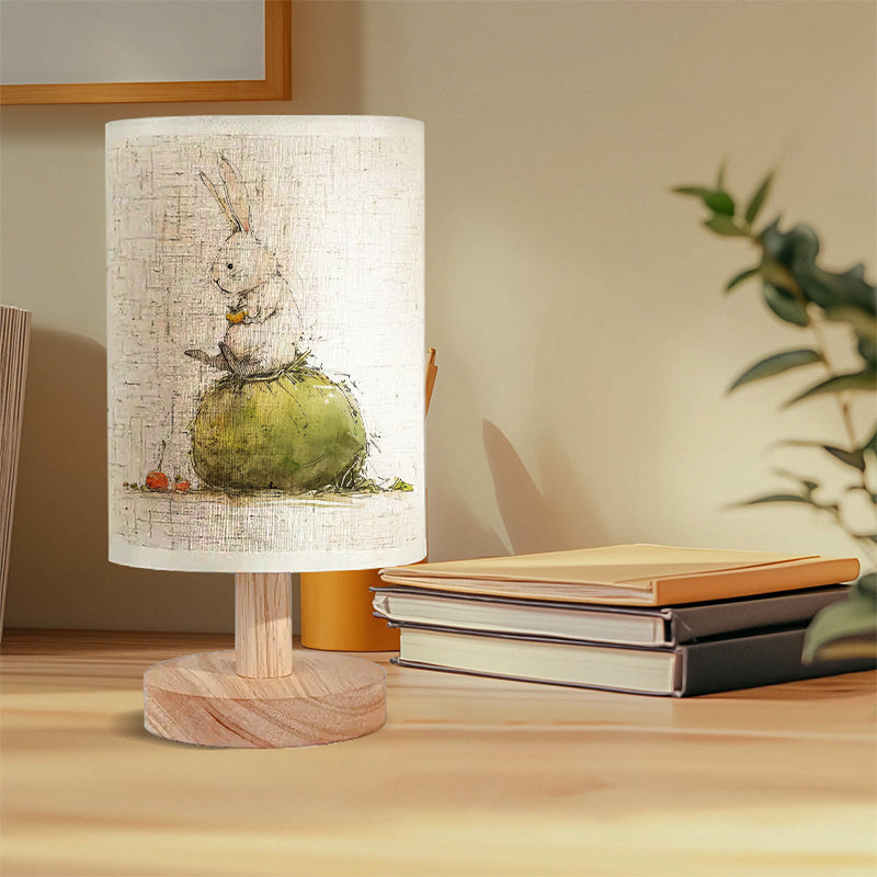 Creative Fabric Bedside Lamp with USB Plug, Cute Rabbit Atmosphere Light for Bedroom Sleep - Perfect Gift