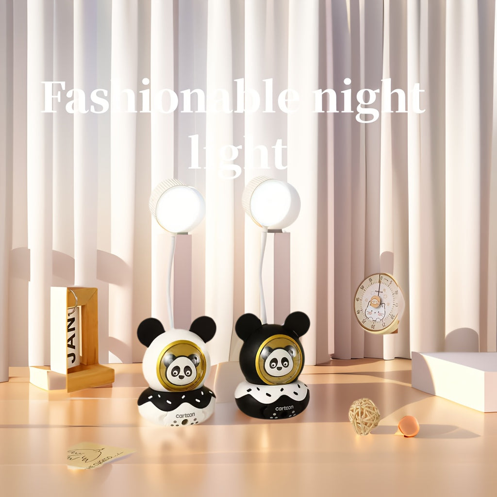 New Creative Cute Panda Shaped Indoor Light Desktop LED Charging Learning Protective Light USB Charging Mini Desk Lamp