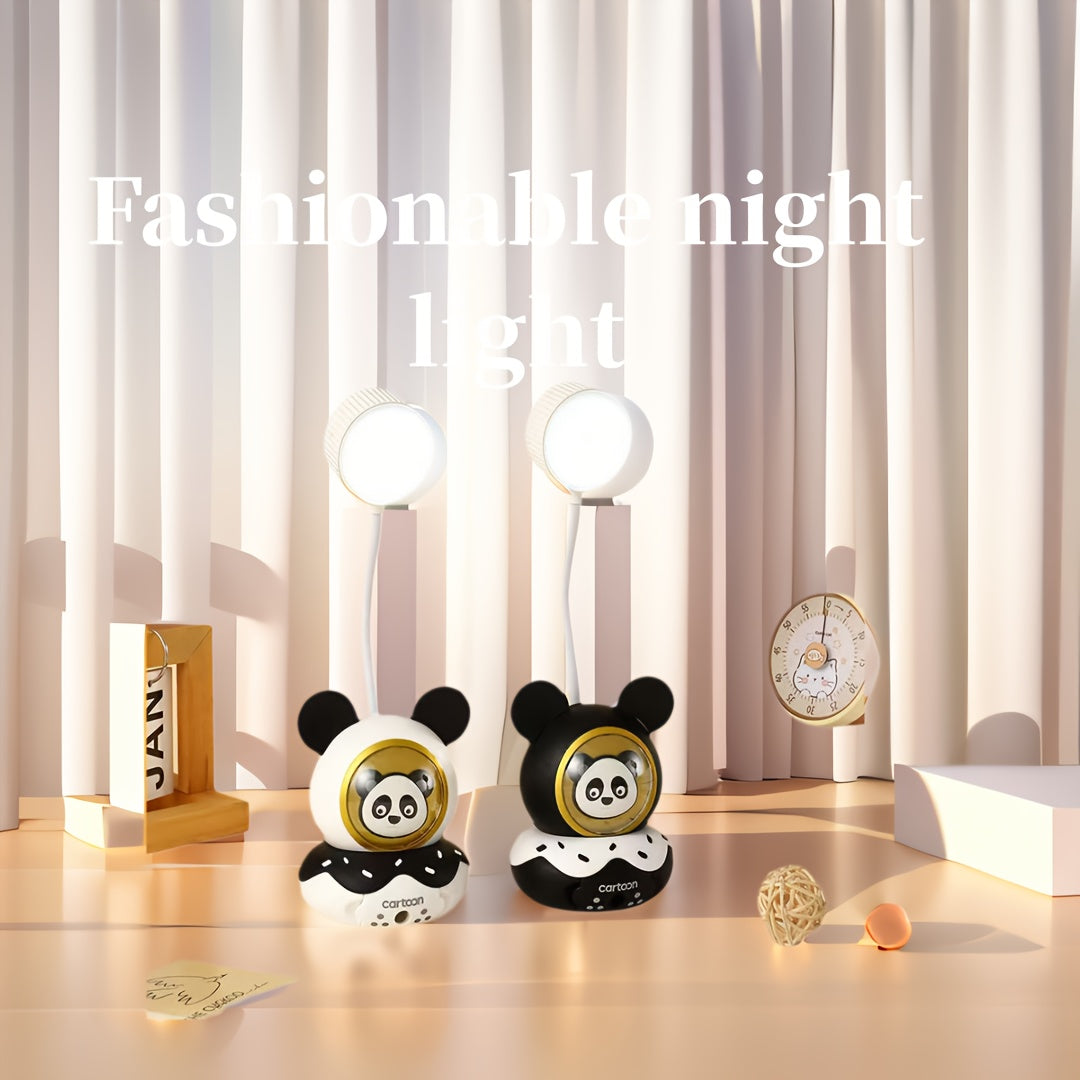 New Creative Cute Panda Shaped Indoor Light Desktop LED Charging Learning Protective Light USB Charging Mini Desk Lamp