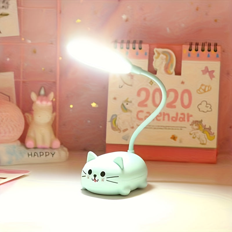 1pc Adjustable Table Lamp, Cartoon Cute Cat Night Light, Cordless Table Lamp, Lamps for Living Room, Cute Lamp, Table Lamp, Bedroom Lighting, Nightstand Lamp, Cartoon Lamp, Fun Decor, Lightweight Construction, Portable Design, Usbpowered Lamp, Adjustable