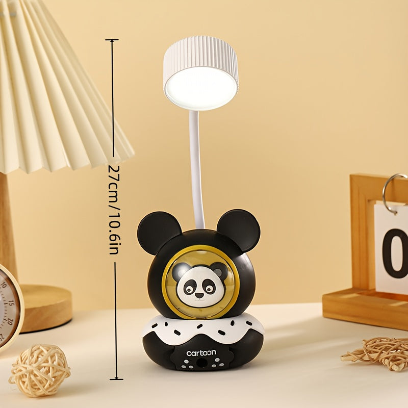 Cute Panda Desk Lamp for Eye Protection, Soft Light for Children's Desk Drawing, Good Lighting for Children, USB Charging with 4-hour Long Battery Life, Cartoon Panda Can Be Used As Indoor Ornament
