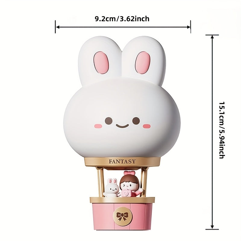 New hot air balloon charging nightlight, LED bedside lamp, 3 brightness levels, warm lamp, USB nightlight, suitable for bedroom and living room.