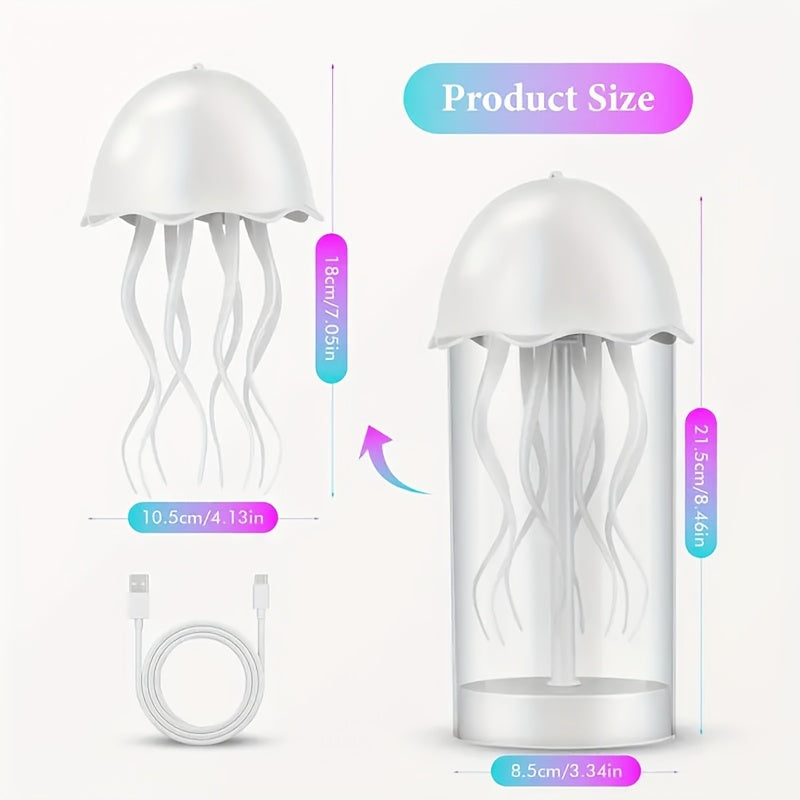 Voice-Controlled Jellyfish Lamp with Dancing Legs - Touch Sensor, Multiple Color Transformations, Ideal for Bedside Or Table Decor, Desk Decor Light | Animated Jellyfish Replica | USB Powered Lamp, Perfect Gift, Festival Decorations, Home Lighting, Modern