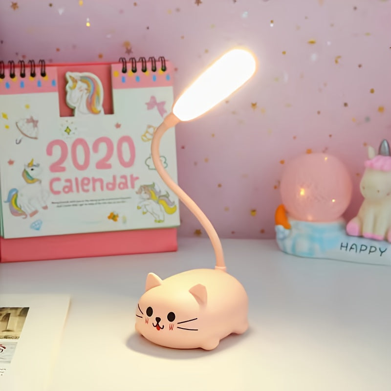 1pc Adjustable Table Lamp, Cartoon Cute Cat Night Light, Cordless Table Lamp, Lamps for Living Room, Cute Lamp, Table Lamp, Bedroom Lighting, Nightstand Lamp, Cartoon Lamp, Fun Decor, Lightweight Construction, Portable Design, Usbpowered Lamp, Adjustable