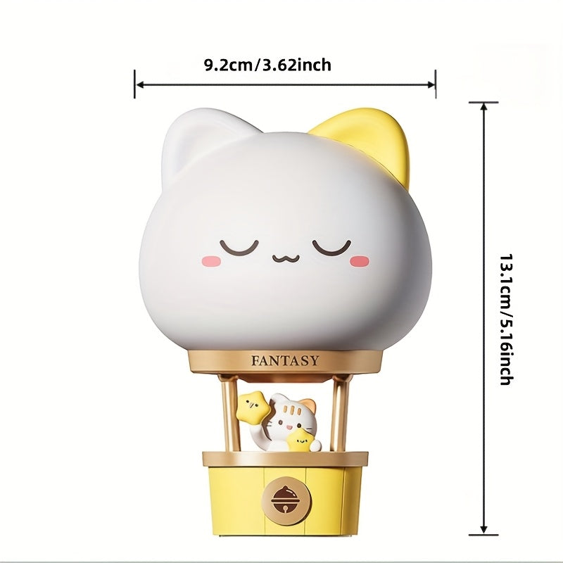 New hot air balloon charging nightlight, LED bedside lamp, 3 brightness levels, warm lamp, USB nightlight, suitable for bedroom and living room.