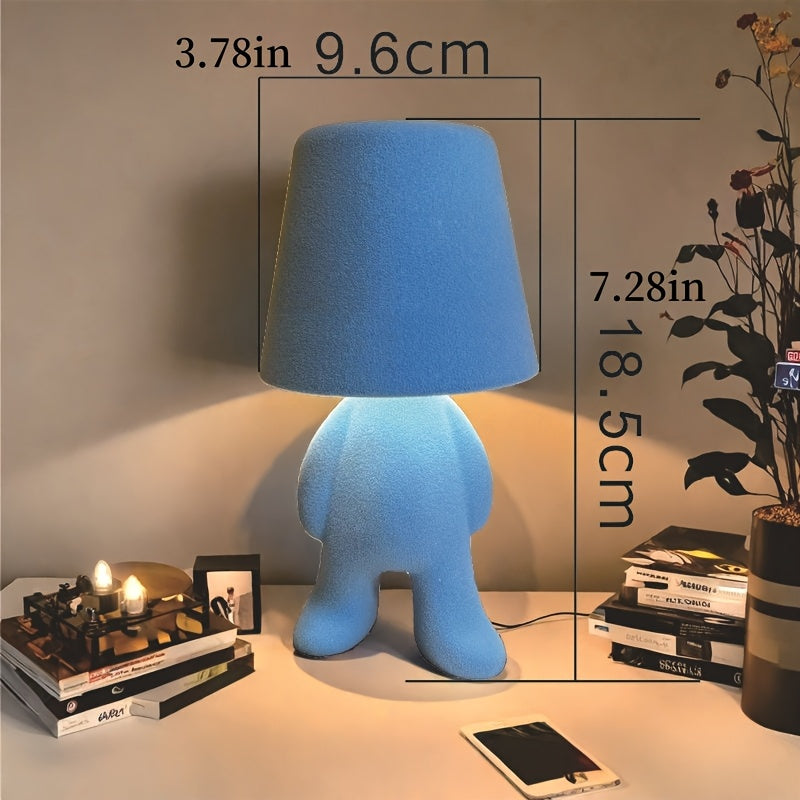 Modern Nordic Style LED Desk Lamp with Adjustable Brightness - USB Rechargeable Night Light, 4 Color Options (Red/Blue/Pink/Green), Sleek Minimalist Design for Bedroom, Office, or Living Room Decor, Desk Lamp for Office, Contemporary Lighting, Durable