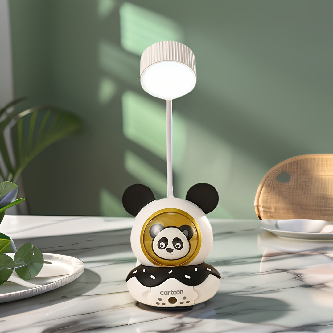 Cute Panda Desk Lamp for Eye Protection, Soft Light for Children's Desk Drawing, Good Lighting for Children, USB Charging with 4-hour Long Battery Life, Cartoon Panda Can Be Used As Indoor Ornament