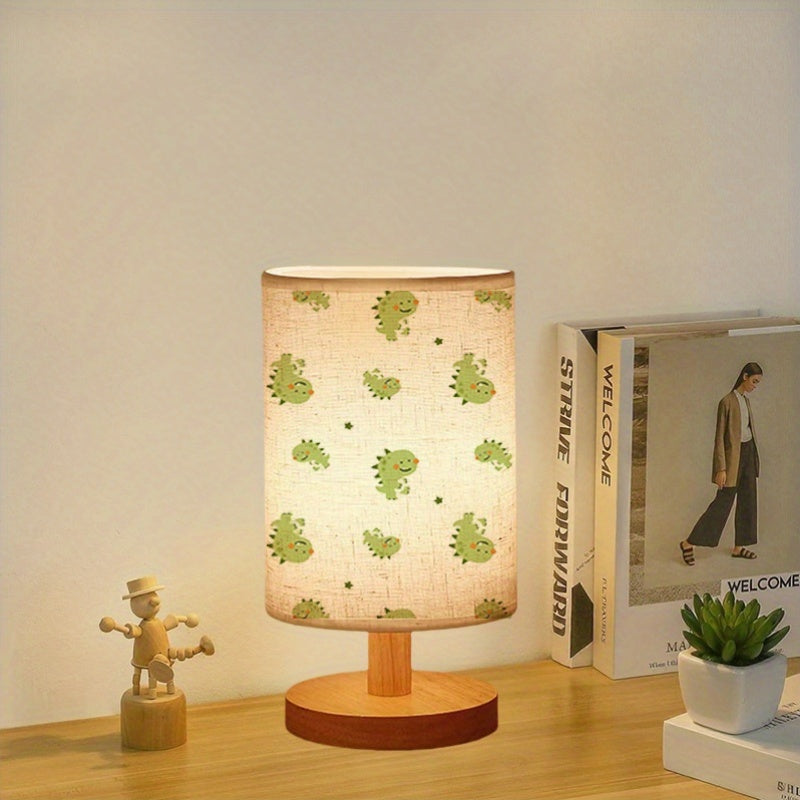 1pc Cute Dinosaur Pattern Table Lamp, USB Powered, Warm Ambient Light for Home Decor, Push Button Control, Upward Lighting, No Battery Required, Suitable for Various Room Types, Dinosaur Room Decor