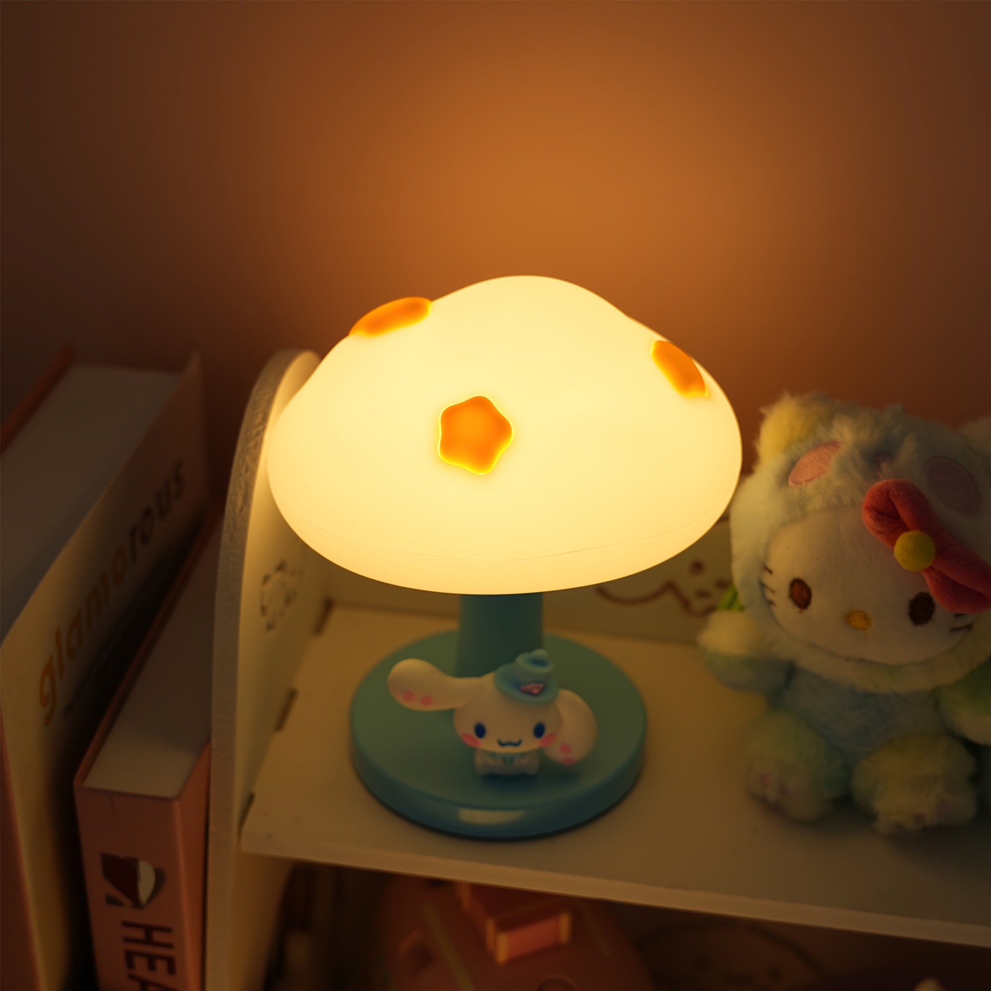 For Cinnamoroll Blue Cloud Night Light - Cute Adjustable Brightness LED Desk Lamp with 1200mAh Rechargeable Battery, Type-C Charging, Perfect for Bedroom, Office, or Gift for Women