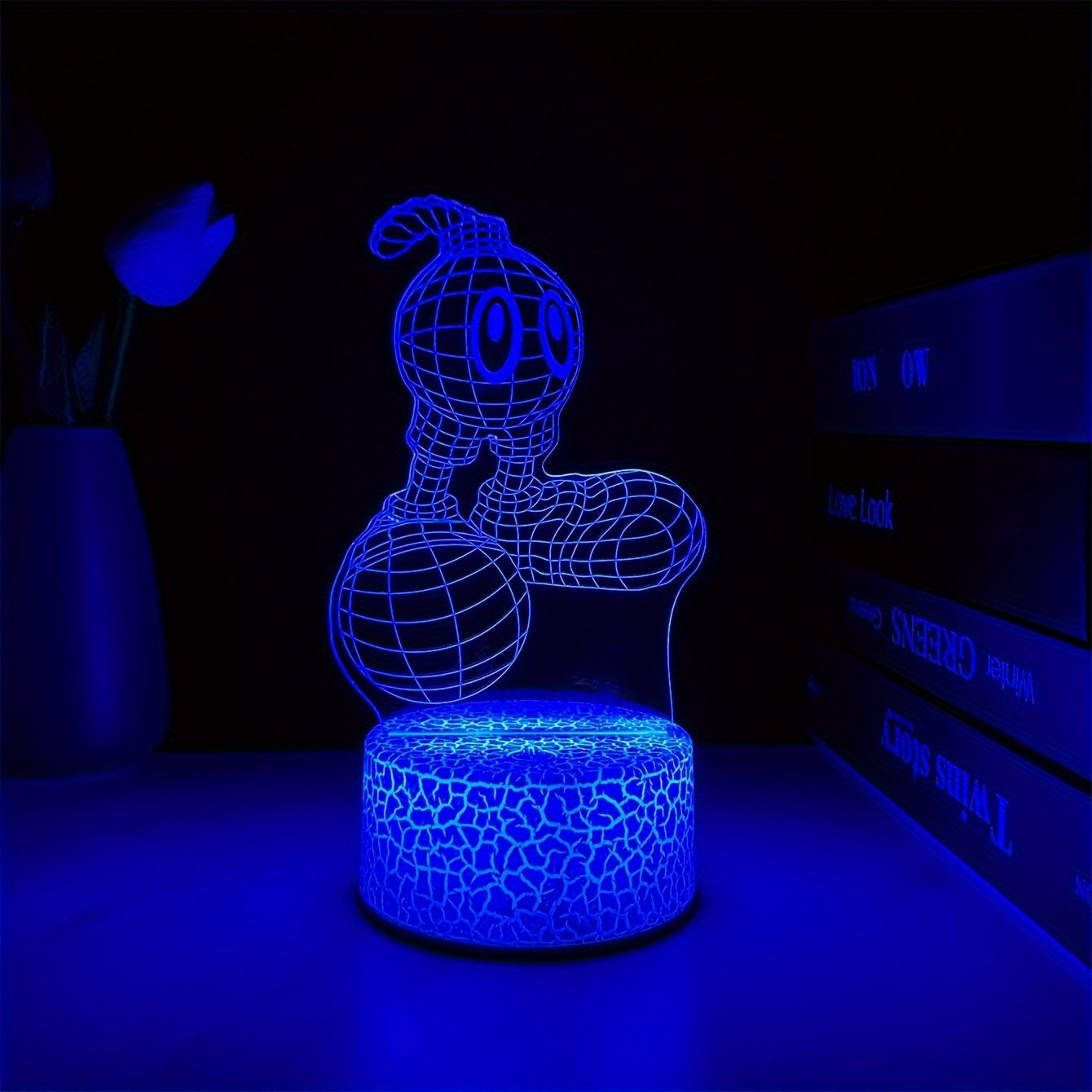 Modern 3D Cartoon Night Light Desk Lamp - USB Powered, 7-Color Touch Switch, Plastic Tabletop Uplight for Bedroom, Study, Gaming Room - Ideal Holiday & Birthday Gift, Desk Lamp for Office, Study Room Lighting, Playful Design, Durable Plastic