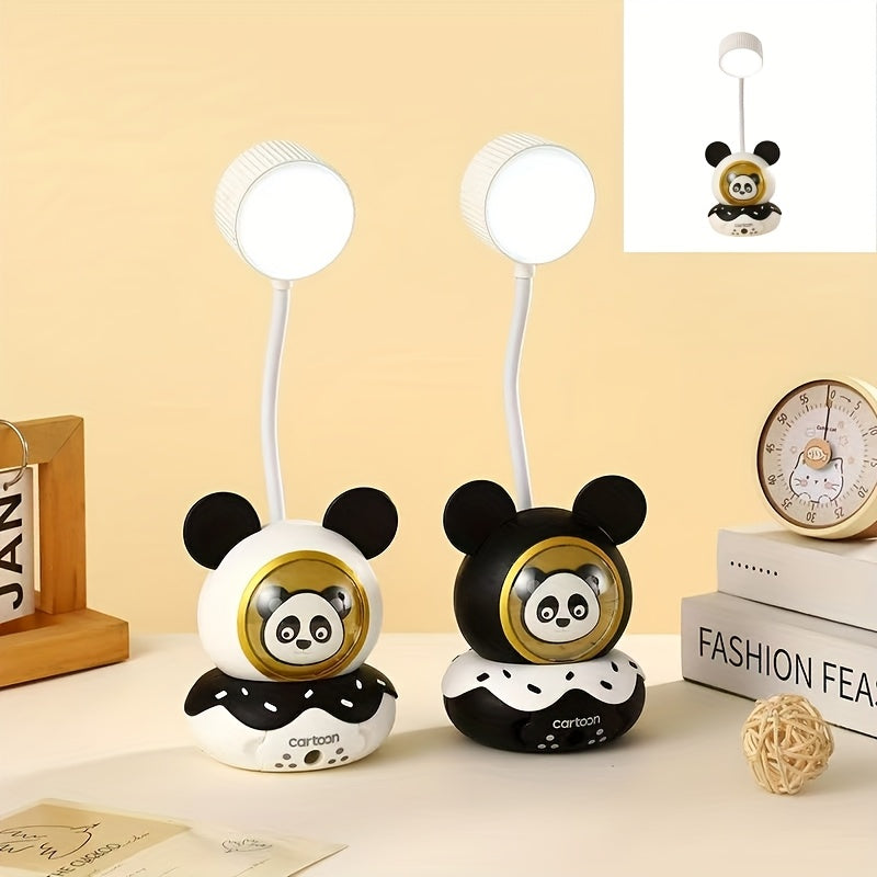 New Creative Cute Panda Shaped Indoor Light Desktop LED Charging Learning Protective Light USB Charging Mini Desk Lamp