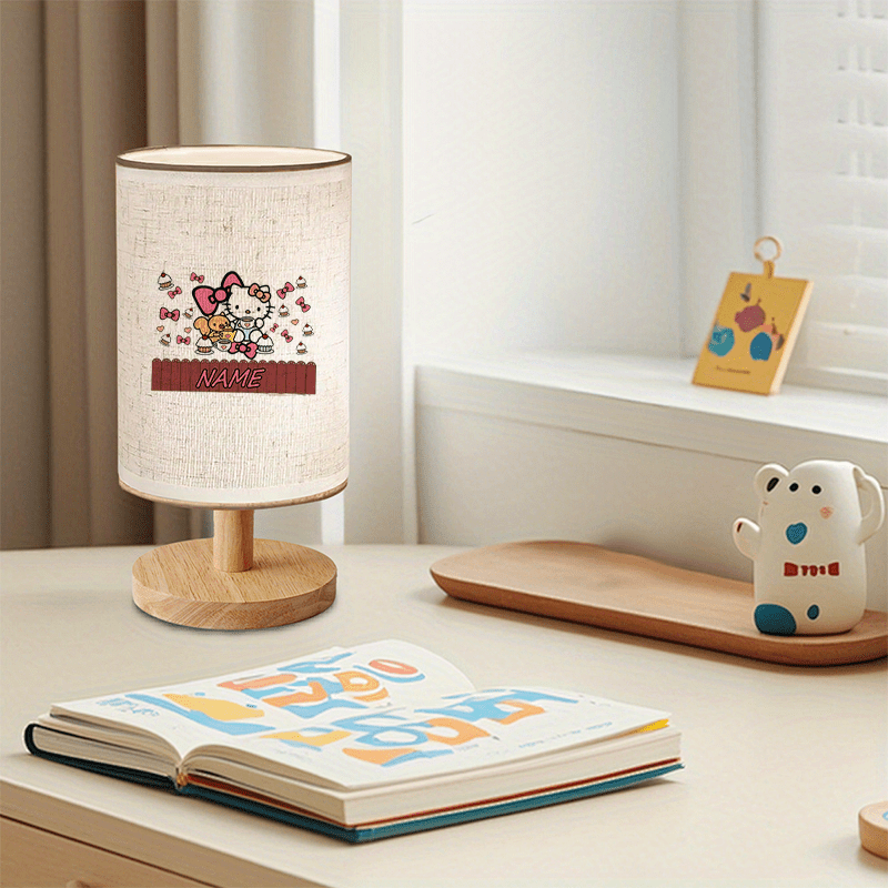 For Hello Kitty Night Light - Warm Yellow USB Charged Desk Lamp with Push Button, Ideal for Students & Dorms, Soft Light for Sleeping, Dorm Room Decor|Playful Design|Pushbutton Lamp