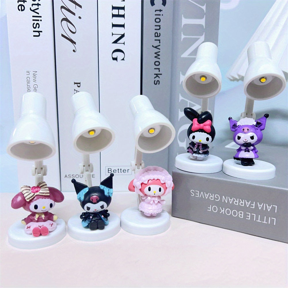 1pc Sanrio for hello kitty Mini LED Desk Lamp - Cute Cartoon Design, Eye Protection, Battery-Powered, Ideal for Reading & Decor, Festive Holiday Gift, Festive Gift Item|Playful Design|Plastic Construction, for Hello Kitty Accessories