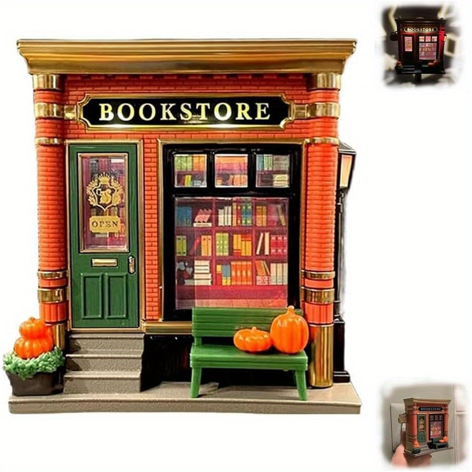 Bookstore Wallflower Project Night Light - Battery-Free Plug-In Wall-Mounted LED Bookstore Design with Glowing Book Display & Cozy Ambiance, Decorative Lighting for Reading Nook, Book Lover Gift, Safe Low Voltage (No Batteries/Electronics)