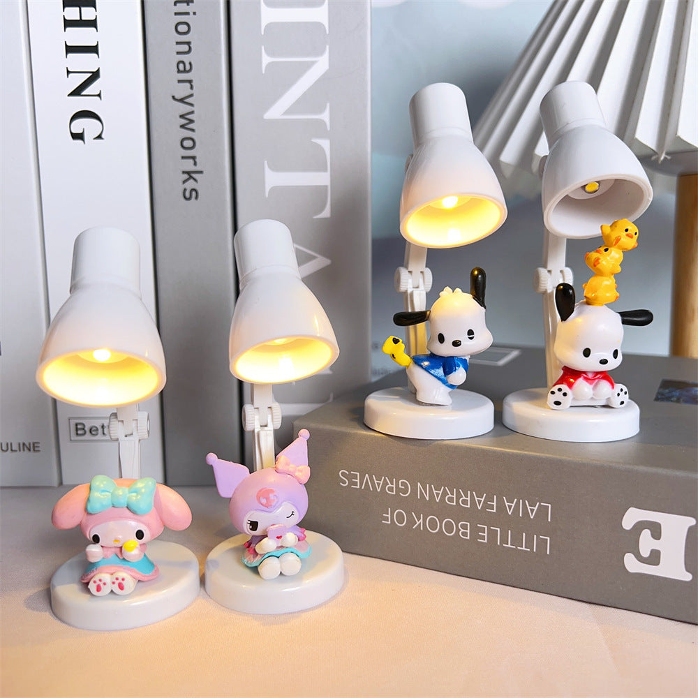 1pc Sanrio for hello kitty Mini LED Desk Lamp - Cute Cartoon Design, Eye Protection, Battery-Powered, Ideal for Reading & Decor, Festive Holiday Gift, Festive Gift Item|Playful Design|Plastic Construction, for Hello Kitty Accessories