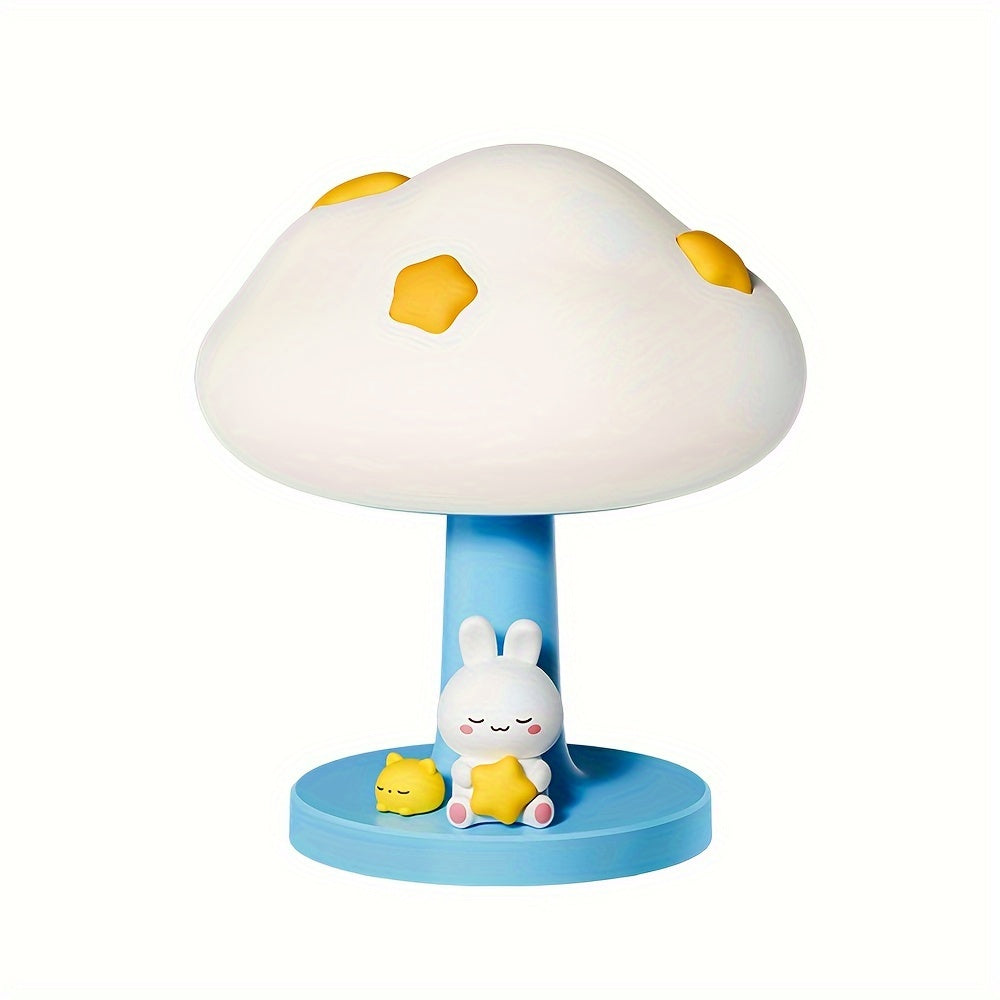 1 Cloud-Shaped USB Rechargeable Night Light with Touch Control - 3 Adjustable Brightness Levels, Indoor LED Desk Lamp for Bedroom, Living Room, Office, and Kids' Room, Relaxation Ambiance, Soft Glow, Relaxation Ambiance Lamp | Playful Design | USB