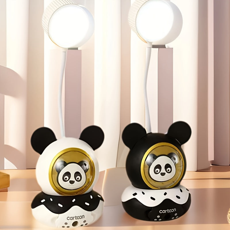 New Creative Cute Panda Shaped Indoor Light Desktop LED Charging Learning Protective Light USB Charging Mini Desk Lamp