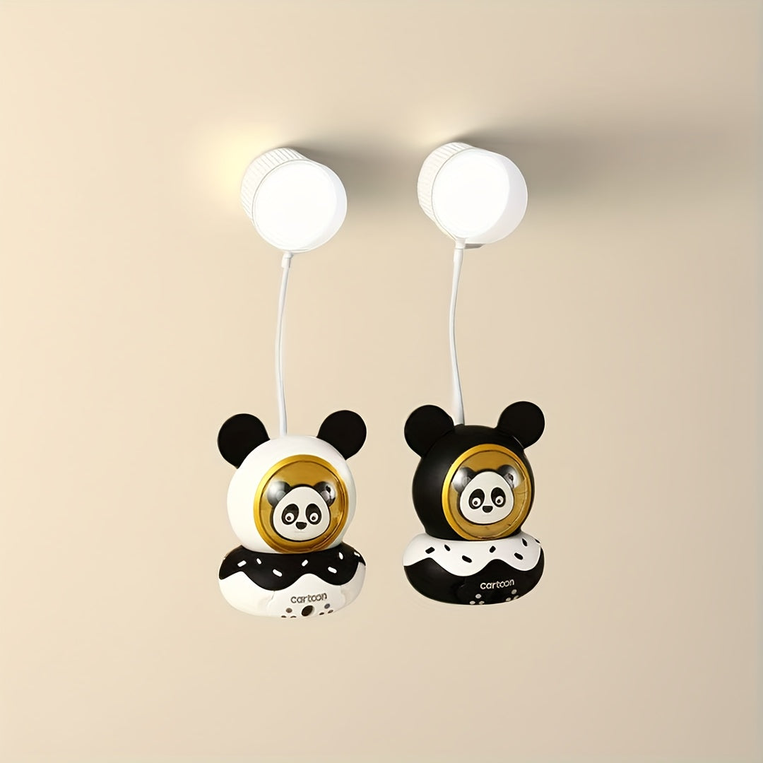 New Creative Cute Panda Shaped Indoor Light Desktop LED Charging Learning Protective Light USB Charging Mini Desk Lamp