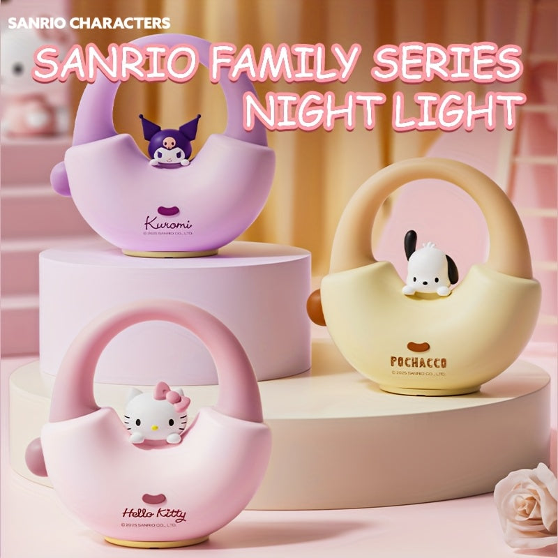 Sanrio Hellokitty for Kuromi for Pochacco USB Light Photography Light Night Light Cute Style Soft Touch Hand Tap Light Three-Speed Adjustable Light Built-In 500Mah Battery Support USB Charging Suitable for Decorating Bedroom Sleeping Holiday Birthday Gift