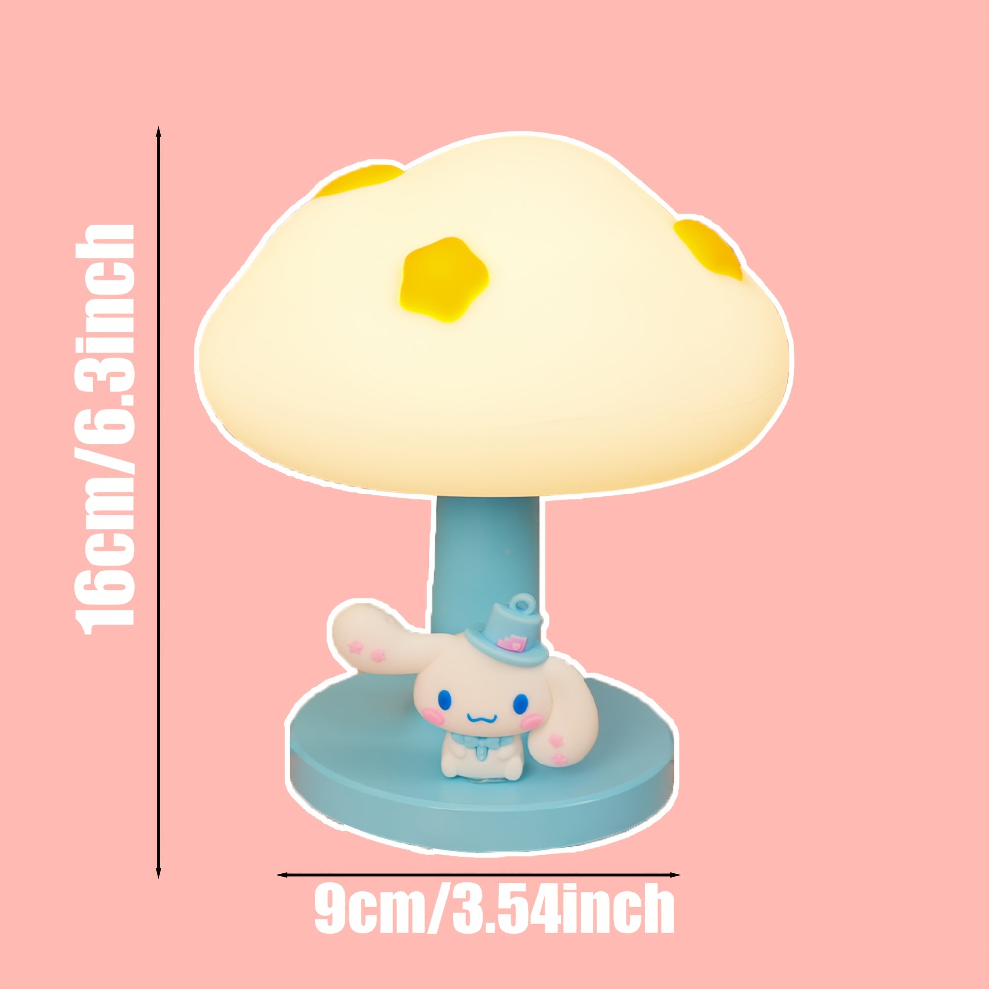 For Cinnamoroll Blue Cloud Night Light - Cute Adjustable Brightness LED Desk Lamp with 1200mAh Rechargeable Battery, Type-C Charging, Perfect for Bedroom, Office, or Gift for Women