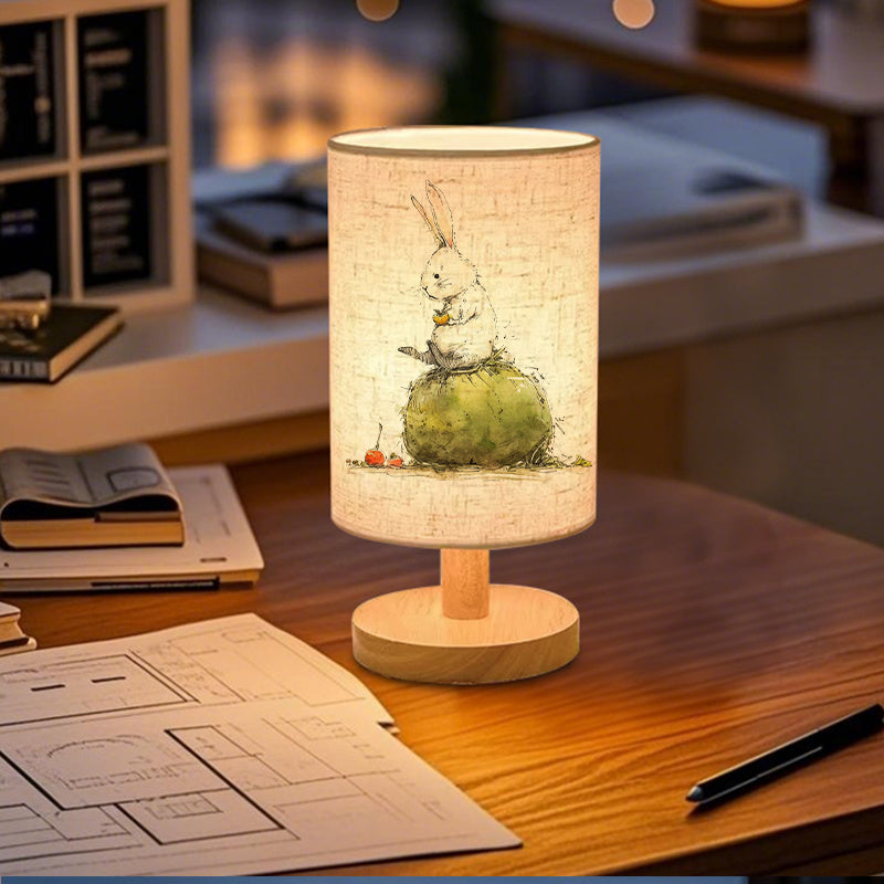 Creative Fabric Bedside Lamp with USB Plug, Cute Rabbit Atmosphere Light for Bedroom Sleep - Perfect Gift