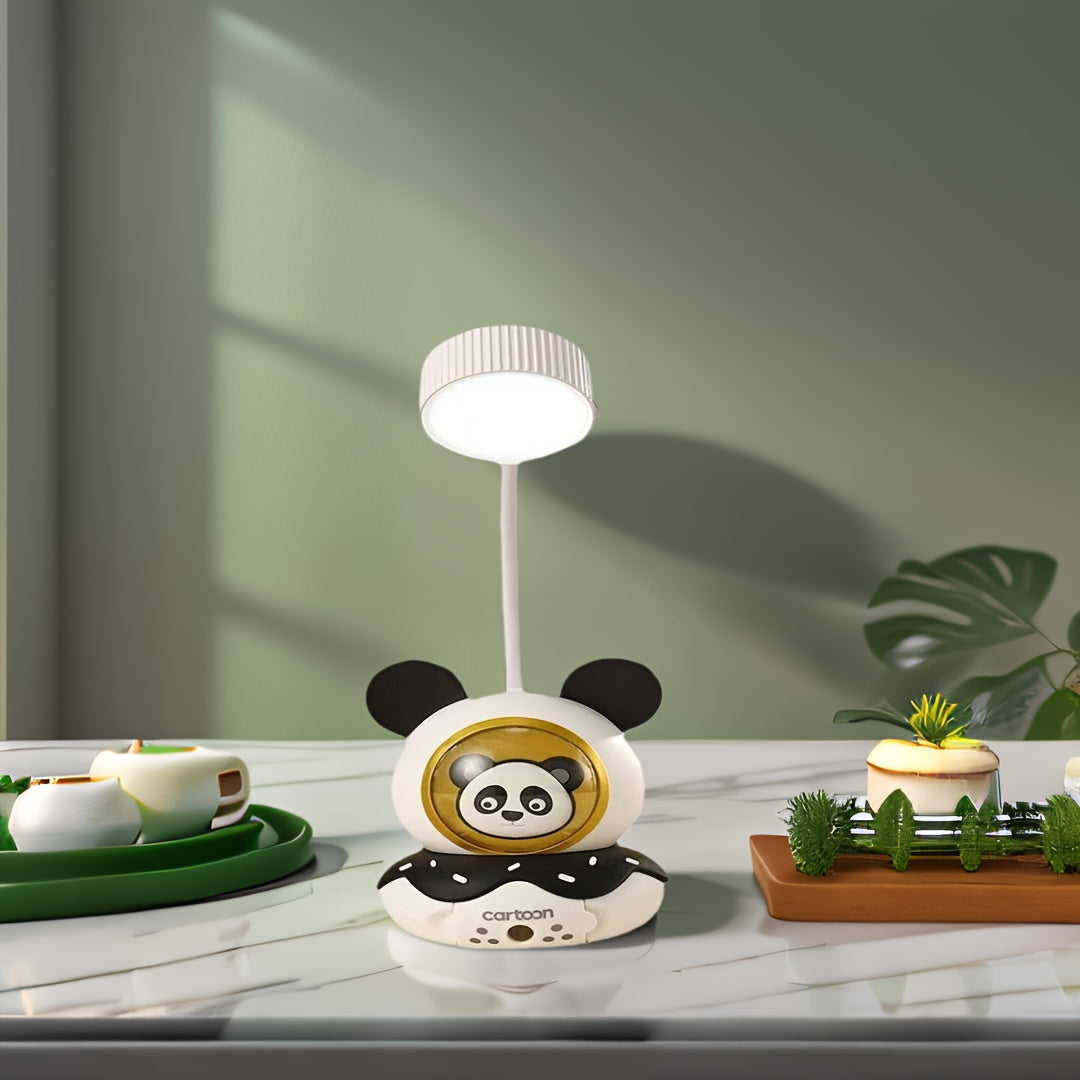 New Creative Cute Panda Shaped Indoor Light Desktop LED Charging Learning Protective Light USB Charging Mini Desk Lamp