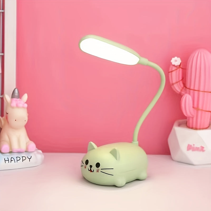 1pc Adjustable Table Lamp, Cartoon Cute Cat Night Light, Cordless Table Lamp, Lamps for Living Room, Cute Lamp, Table Lamp, Bedroom Lighting, Nightstand Lamp, Cartoon Lamp, Fun Decor, Lightweight Construction, Portable Design, Usbpowered Lamp, Adjustable